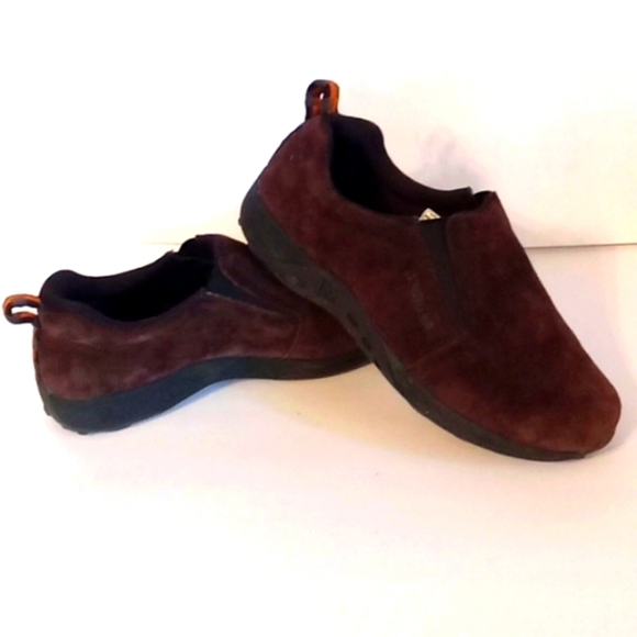 Merrell brown suede slip on shoes - Picture 4 of 7